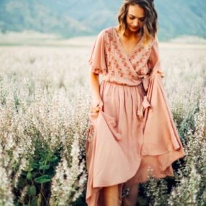 Piper & Scoot Parkland Dress in dusty pink